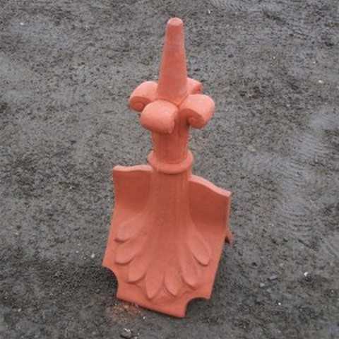 fleur de lis roof finial on 55 degree ridge